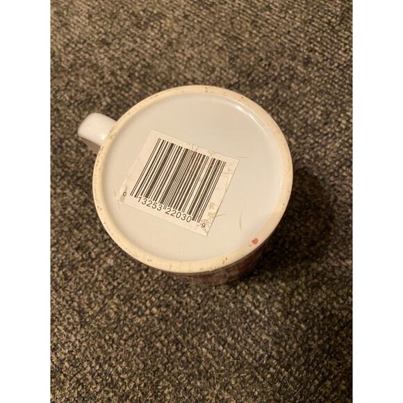 Just For You By Mega Toys Holiday Coffee Mug Red Knit Squares C Handle 12 Oz New - Picture 3 of 5